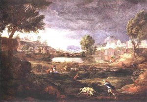 Strormy Landscape with Pyramus and Thisbe