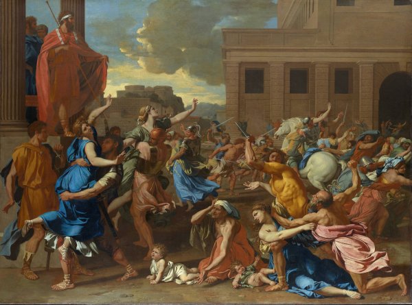 Main Product Photo of The Abduction of The Sabine Women  Painting by Nicolas Poussin