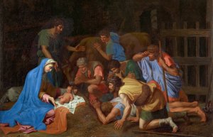 The Adoration of the Shepherds by Nicolas Poussin Oil Painting