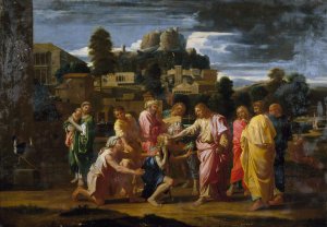 The Blind Men Of Jericho by Nicolas Poussin Oil Painting
