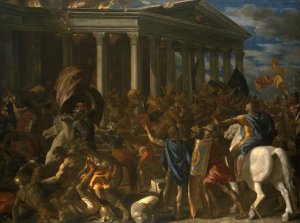 The Destruction And Sack Of The Temple Of Jerusalem by Nicolas Poussin Oil Painting