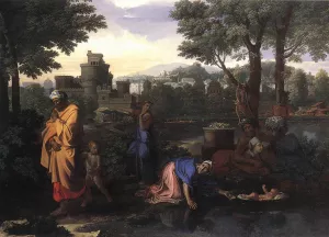 The Exposition of Moses Oil painting by Nicolas Poussin
