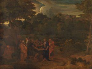 The Healing of the Two Blind Men at Jericho by Nicolas Poussin Oil Painting