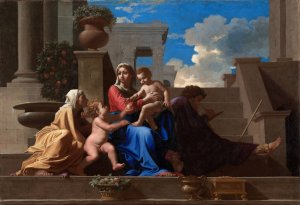 The Holy Family on the Steps by Nicolas Poussin Oil Painting