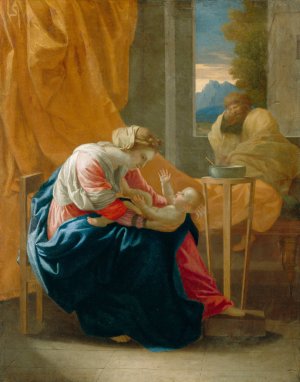The Holy Family by Nicolas Poussin Oil Painting