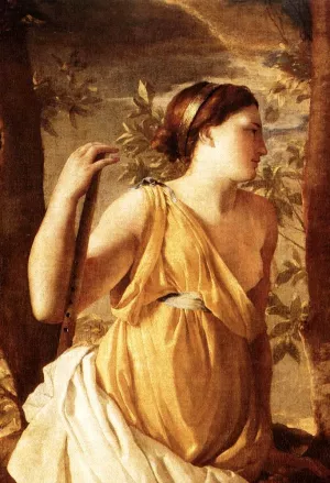The Inspiration of the Poet Detail by Nicolas Poussin Oil Painting