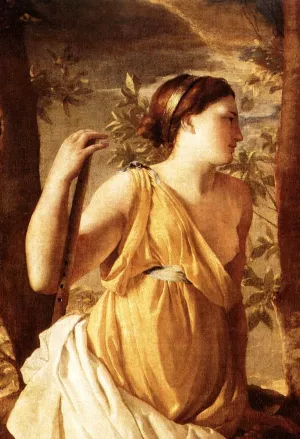 The Inspiration of the Poet Detail Oil painting by Nicolas Poussin