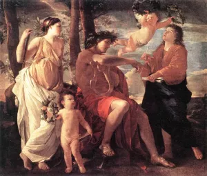 The Inspiration of the Poet by Nicolas Poussin Oil Painting