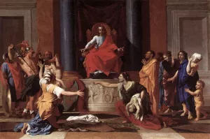 The Judgment of Solomon by Nicolas Poussin Oil Painting