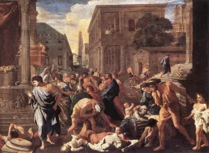 The Plague at Ashdod painting by Nicolas Poussin