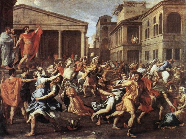 Main Product Photo of The Rape of the Sabine Women Painting by Nicolas Poussin