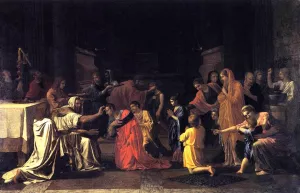 The Seven Sacraments: Confirmation painting by Nicolas Poussin