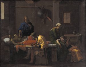The Testament Of Eudamidas by Nicolas Poussin Oil Painting