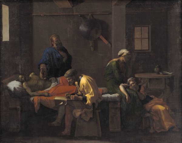 Main Product Photo of The Testament Of Eudamidas  Painting by Nicolas Poussin