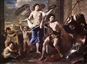The Triumph of David painting by Nicolas Poussin