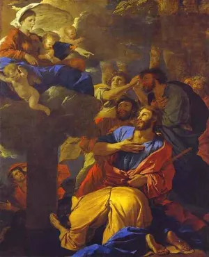 The Virgin of the Pillar Appearing to St. James the Greater by Nicolas Poussin Oil Painting