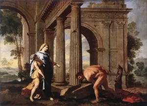 Theseus Finding His Father's Arms by Nicolas Poussin Oil Painting