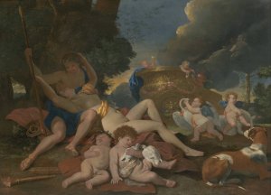 Venus and Adonis by Nicolas Poussin Oil Painting