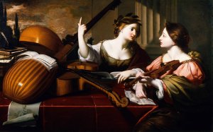 Divine Inspiration of Music by Nicolas Regnier Oil Painting