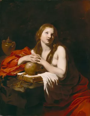 The Repentant Magdalene by Nicolas Regnier Oil Painting