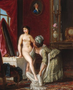 La Toilette by Nicolas-Rene Jollain Oil Painting