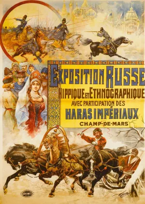 Exposition Russe Hippique Et Ethnographique Avec Participation Des Haras Imperiaux Champ-De-Mars Oil painting by Nicolas Tamagno