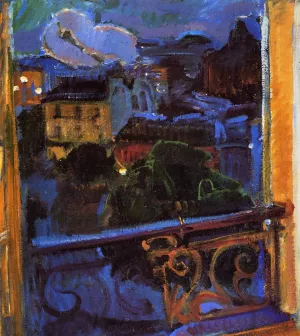 Paris, Montparnasse at Night Oil painting by Nicolas Tarkhoff