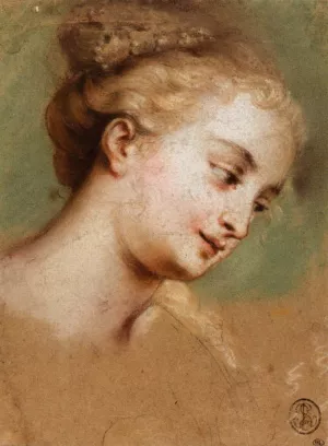 Study for the Head of Campaspe Oil painting by Nicolas Vleughels