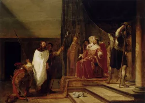 Christ Before Herod Antipas by Nicolaus Knuepfer Oil Painting