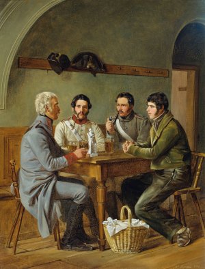 Osterreichische Veteranen by Nicolaus Moreau Oil Painting