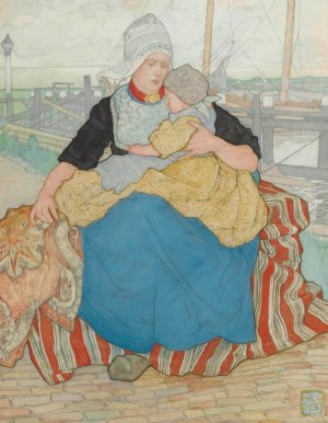 Holding a loved one on the quay Oil painting by Nicolaus Wilhelm Jungmann