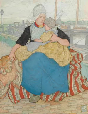 Holding a loved one on the quay Oil painting by Nicolaus Wilhelm Jungmann