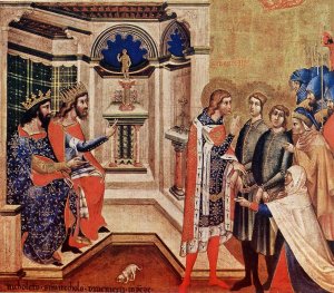 Two Christians Before the Judges by Nicoletto Semitecolo Oil Painting