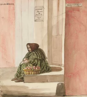 The Apple Seller by Nicolino Calyo Oil Painting