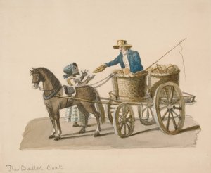The Baker's Cart by Nicolino Calyo Oil Painting