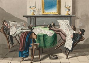 The Bar-Room Loungers by Nicolino Calyo Oil Painting