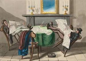 The Bar-Room Loungers by Nicolino Calyo Oil Painting