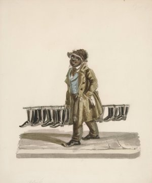 The Boot Cleaner by Nicolino Calyo Oil Painting