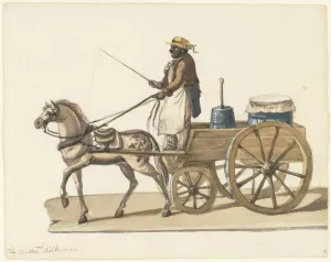 The Butter and Milk Man by Nicolino Calyo Oil Painting