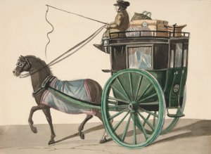 The Cab by Nicolino Calyo Oil Painting