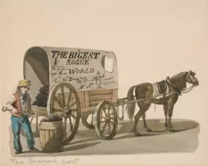 The Charcoal Cart by Nicolino Calyo Oil Painting