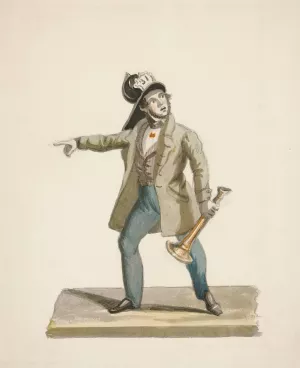 The Head Fireman by Nicolino Calyo Oil Painting