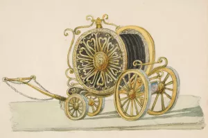 The Hose Carriage by Nicolino Calyo Oil Painting