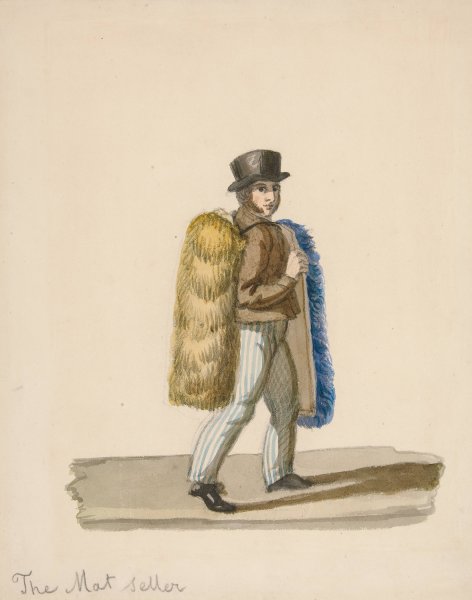 Main Product Photo of The Mat Seller  Painting by Nicolino Calyo