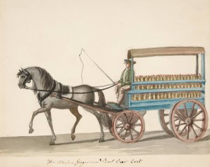The Mead, Ginger and Rootbeer Cart by Nicolino Calyo Oil Painting