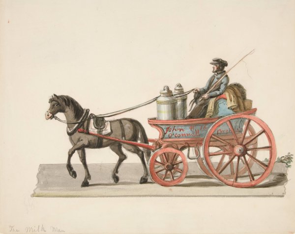 Main Product Photo of The Milk Man  Painting by Nicolino Calyo