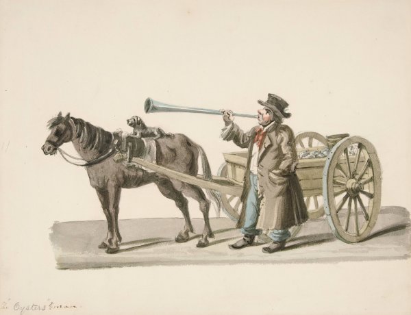 Main Product Photo of The Oyster Man  Painting by Nicolino Calyo