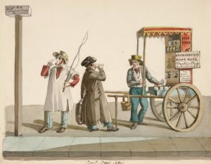 The Rootbeer Seller by Nicolino Calyo Oil Painting