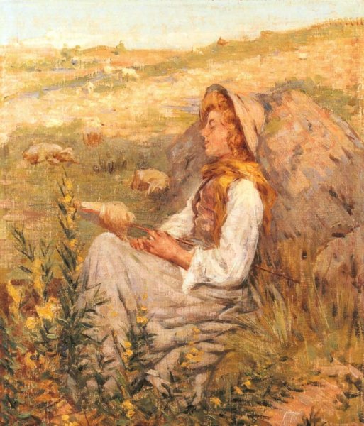 La Patorella Dormiente by Nicolo Cannicci - Hand-Painted Oil Painting Reproduction