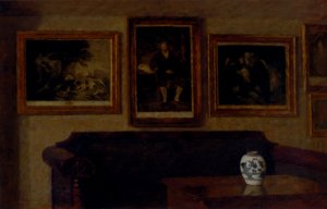 A Room Interior With A Chinese Vase by Niels Holsoe Oil Painting